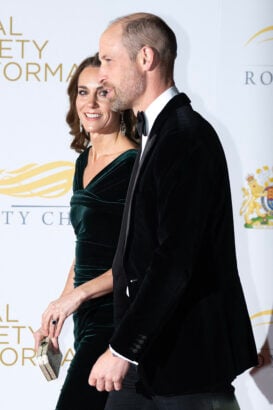 Le prince William et la prince de Galles, et Catherine (Kate) Middleton au Royal Variety Performance au Royal Albert Hall à Londres