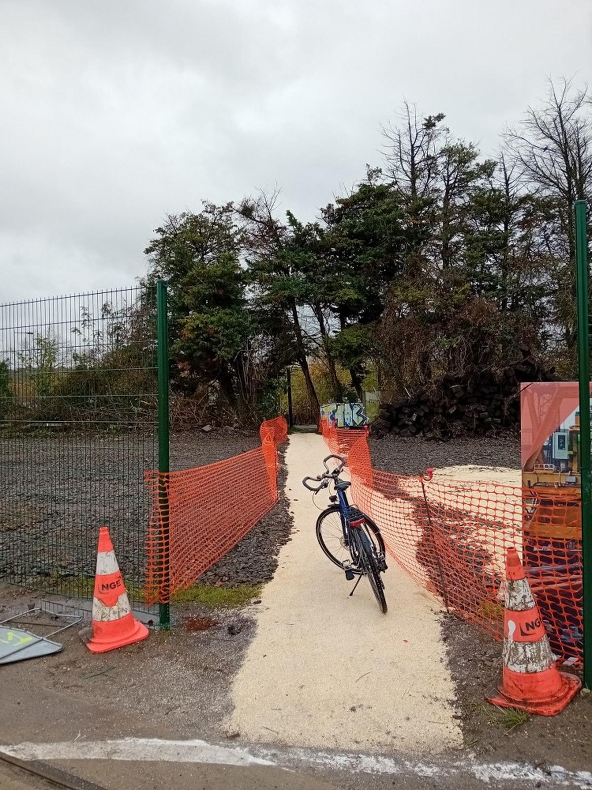 Le passage aménagé en ce mois de novembre entre le secteur Galin et la rue des Queyries.