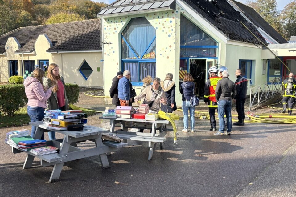 Saint Aubin Epinay incendie école