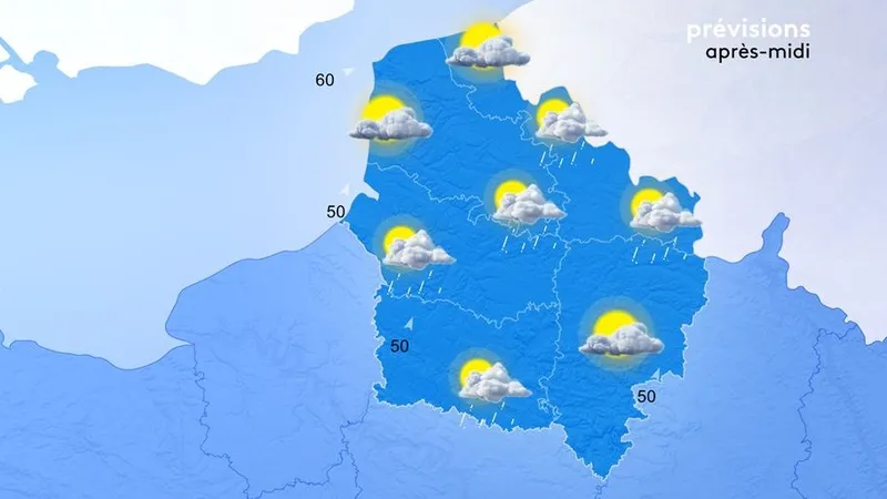 Des averses de pluie et quelques éclaircies