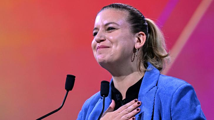 Mathilde Panot à Aubervilliers le 23 novembre 2025.