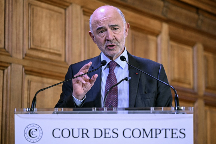 Pierre Moscovici à Paris, le 6 novembre 2025. ( AFP / BERTRAND GUAY )