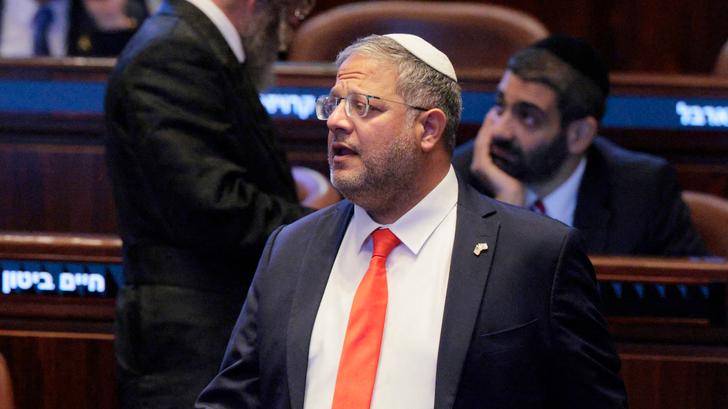 Photo d’illustration du ministre israélien de la Sécurité nationale, Itamar Ben Gvir, à la Knesset, le 13 octobre 2025.