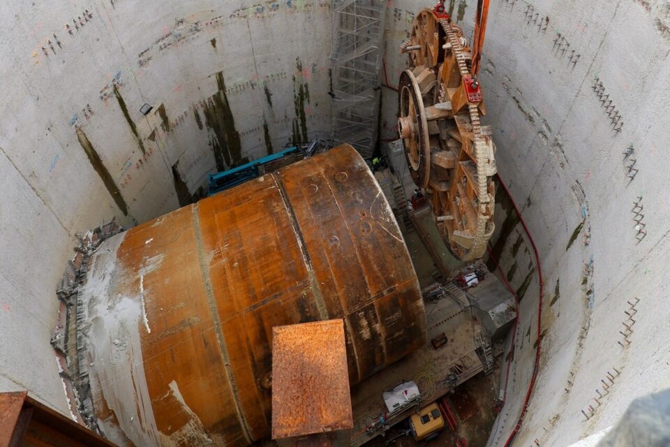 Voici l'état du tunnelier après le creusement de la ligne C du métro de Toulouse