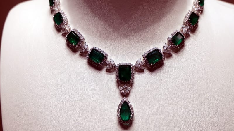 Le collier "émeraude", une des pièces d'exception présentées jusqu'au 22 novembre.