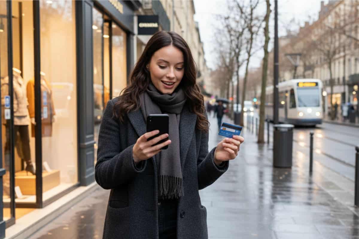 femme heureuse carte bancaire prime de bienvenue