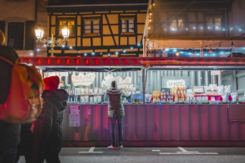Marché off de Noel 2024 Huiles Place Grimmeissen Petite France