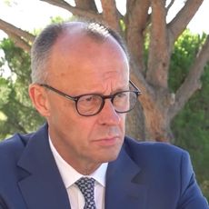 Le chancelier allemand Friedrich Merz sur LCI. 