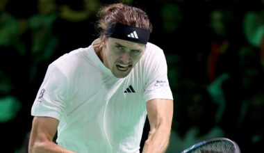 Alexander Zverev lors de son match contre Francisco Cerundolo. (Giampiero Sposito/Getty Images)