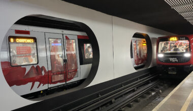 © Flora Chaduc - Le métro B à Lyon est à l'arrêt pour une heure.