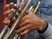 Lors d'une répétition de la Fanfare des enfants du boucher. Photo Cédric Jacquot