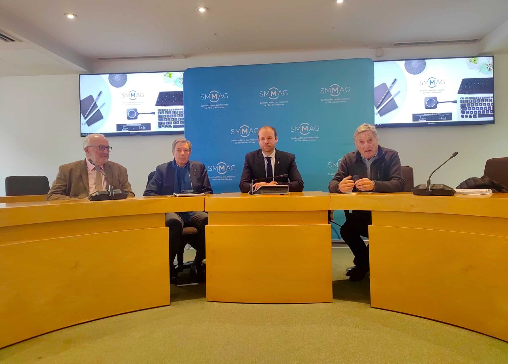 De gauche à droite, Bruno Cattin, Henri Baile, Sylvain Laval et Pierre Weick. © Florent Mathieu - Place Gre'net