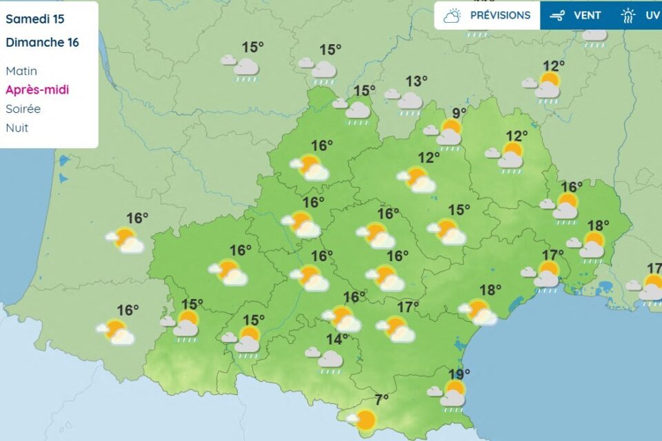 La météo en Occitanie dimanche 16 novembre.