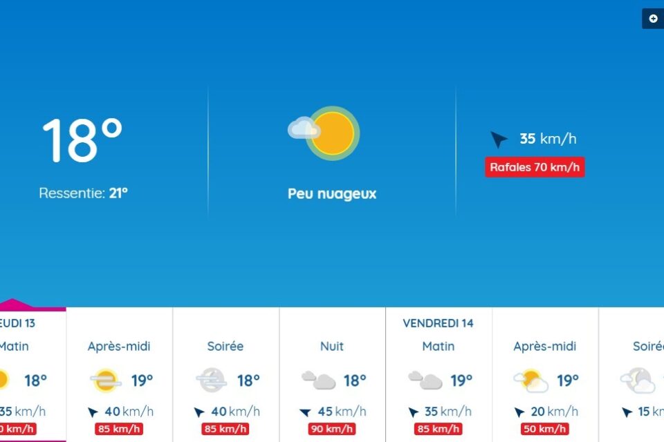 Les prévisions à Toulouse ce jeudi.