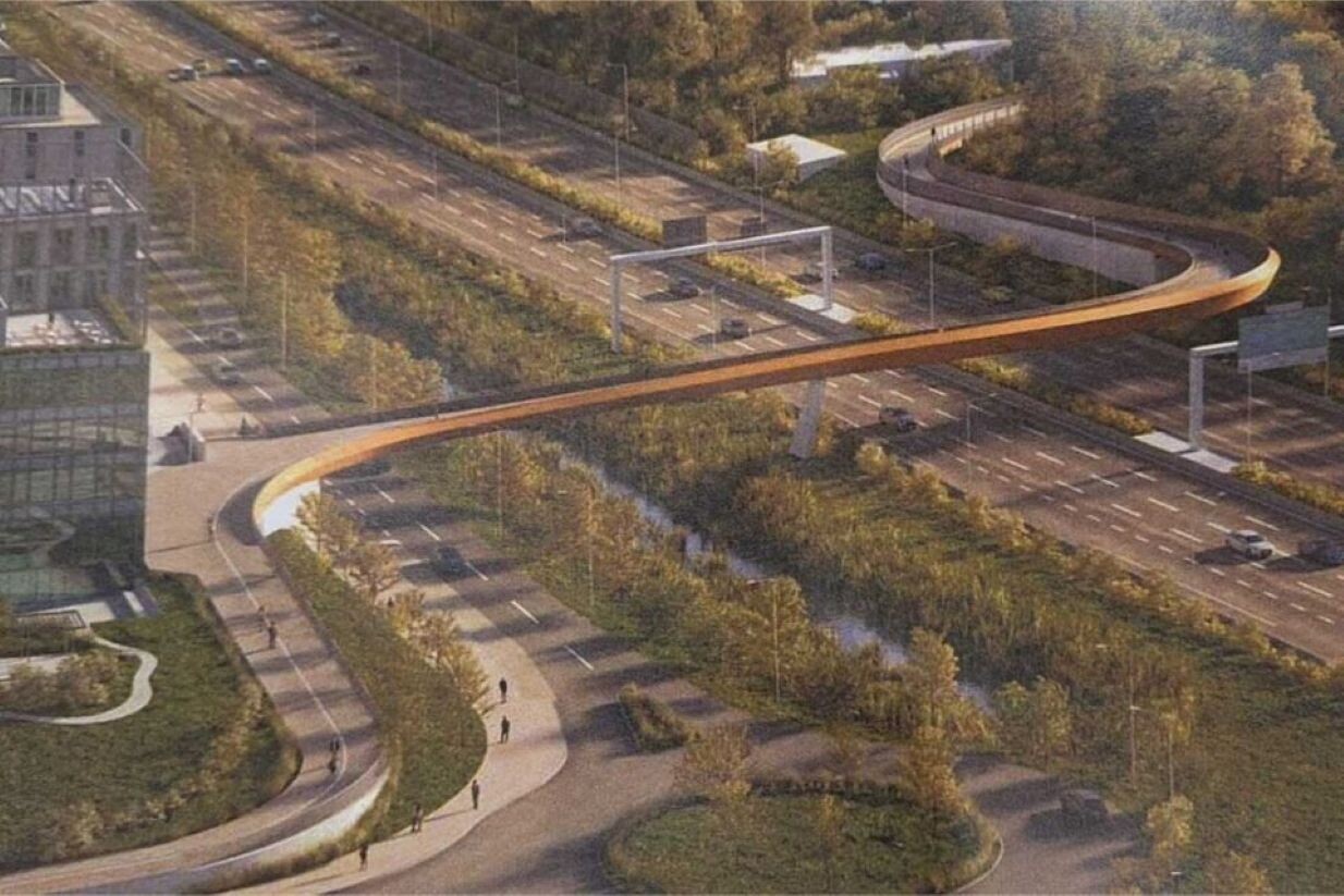 Cette nouvelle passerelle va permettre de franchir le périphérique de Toulouse et de relier deux quartiers