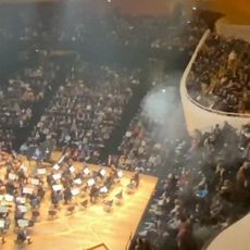 Des incidents ont éclaté après l'irruption de militants pro-palestiniens à la Philharmonie de Paris, le 6 novembre 2025.