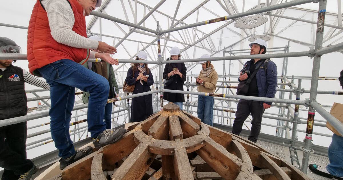 Lyon. Chantier exceptionnel au cimetière de la Guillotière, le dôme du crématorium est restauré dans les règles de l’art