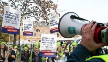 les professionnels de la cigarette électronique manifestent à Strasbourg