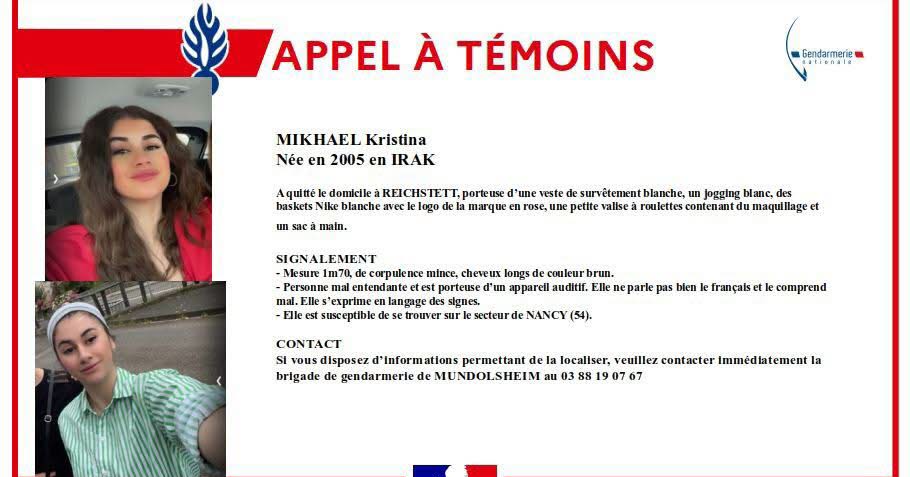 Reichstett. Un appel à témoins est lancé pour retrouver une malentendante de 20 ans