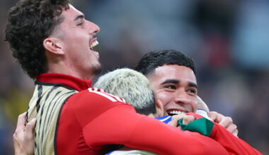 Football. Câlin, félicitations... Le vestiaire du Racing Club de Strasbourg ravi de la première sélection de Panichelli