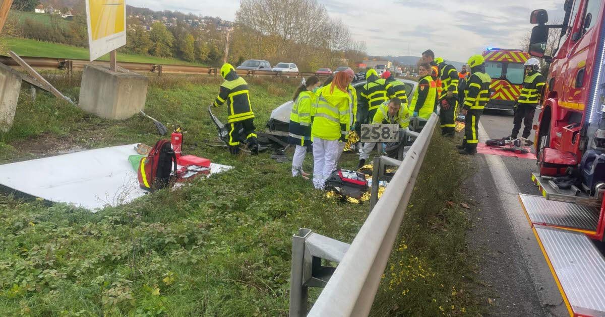 Custines. Un blessé grave après une sortie de route sur l’A31