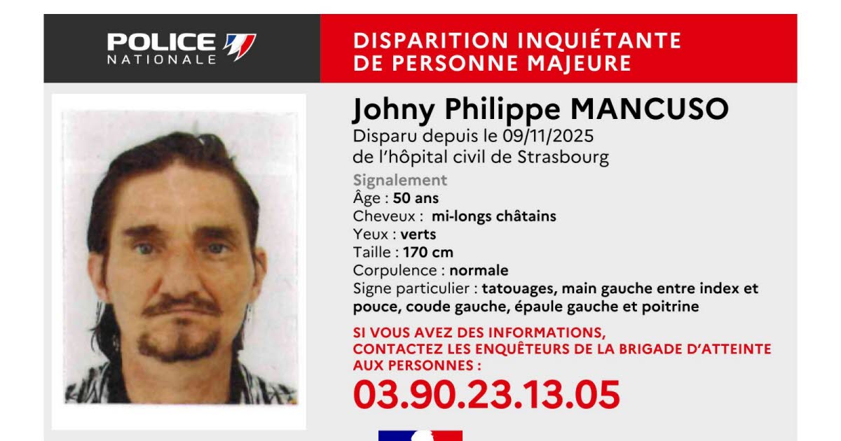 Strasbourg. Un homme disparaît de l'hôpital civil, la Police nationale lance un appel à témoins