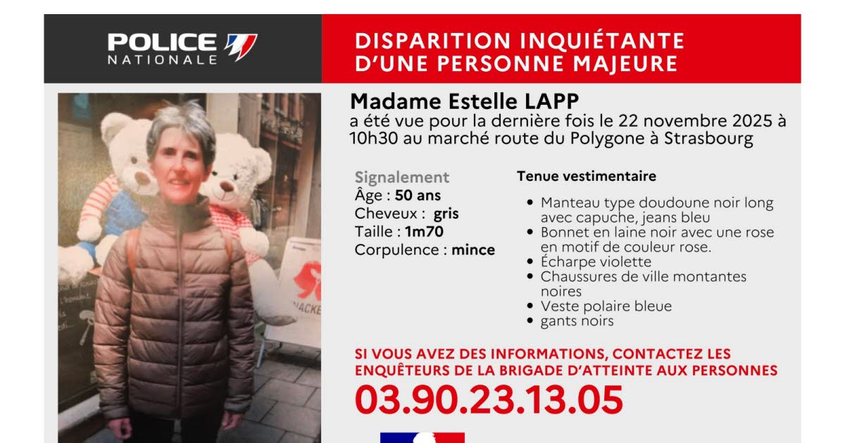 Strasbourg. Un appel à témoins après la disparition d'une femme de 50 ans
