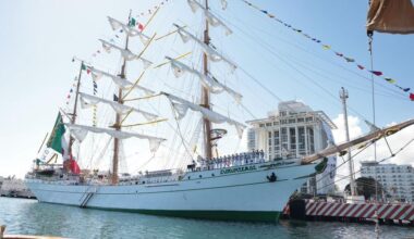 L'IMAGE. Six mois après son choc mortel avec le pont de Brooklyn, le Cuauhtémoc, voilier star de l'Armada, de retour au Mexique