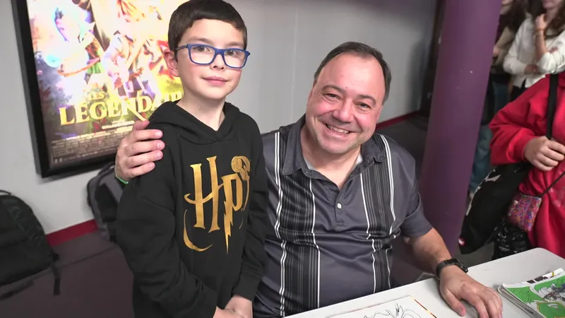 Le jeune Raphaël est venu d'Amiens pour assister à l'avant-première et obtenir une dédicace de Patrick Sobral.