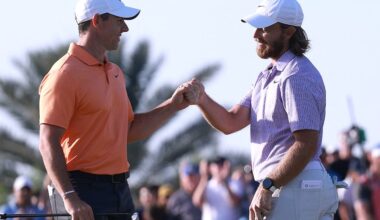 Rory McIlroy Tommy FleetwoodPhoto by Warren Little / GETTY IMAGES EUROPE / Getty Images via AFP