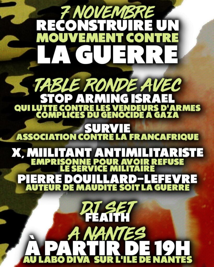 Face à l'ambiance guerrière qui ne cesse de monter, un grand mouvement antimilitariste est urgent, vital, et ne peut venir que de nous !