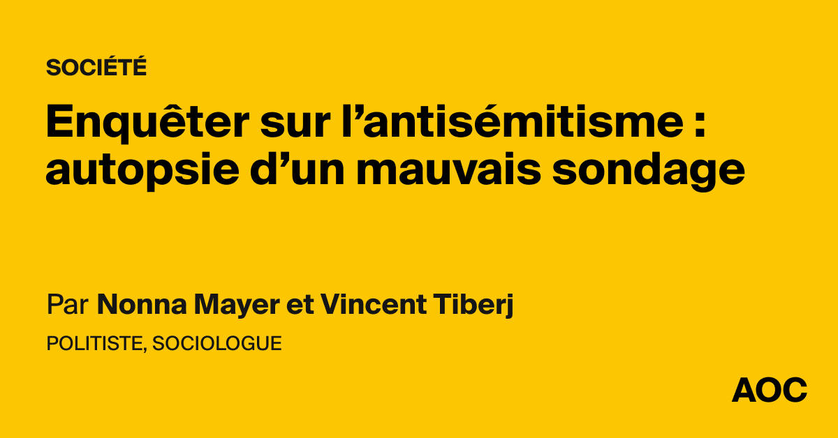 Enquêter sur l’antisémitisme : autopsie d’un mauvais sondage