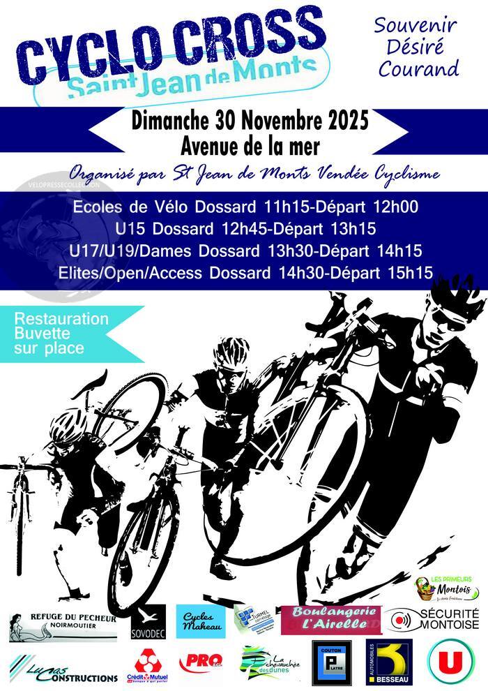 St Jean de Monts 30 novembre 2025 infos de cyclo-cross