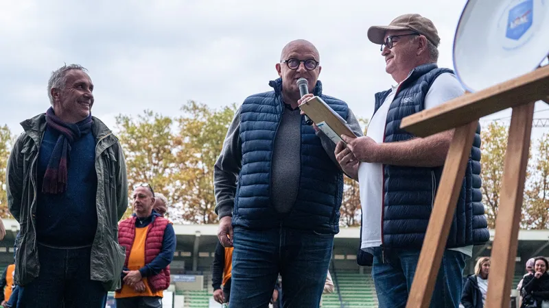 Franck Dufour (au centre) est le nouveau président de l'USA Limoges Rugby. 