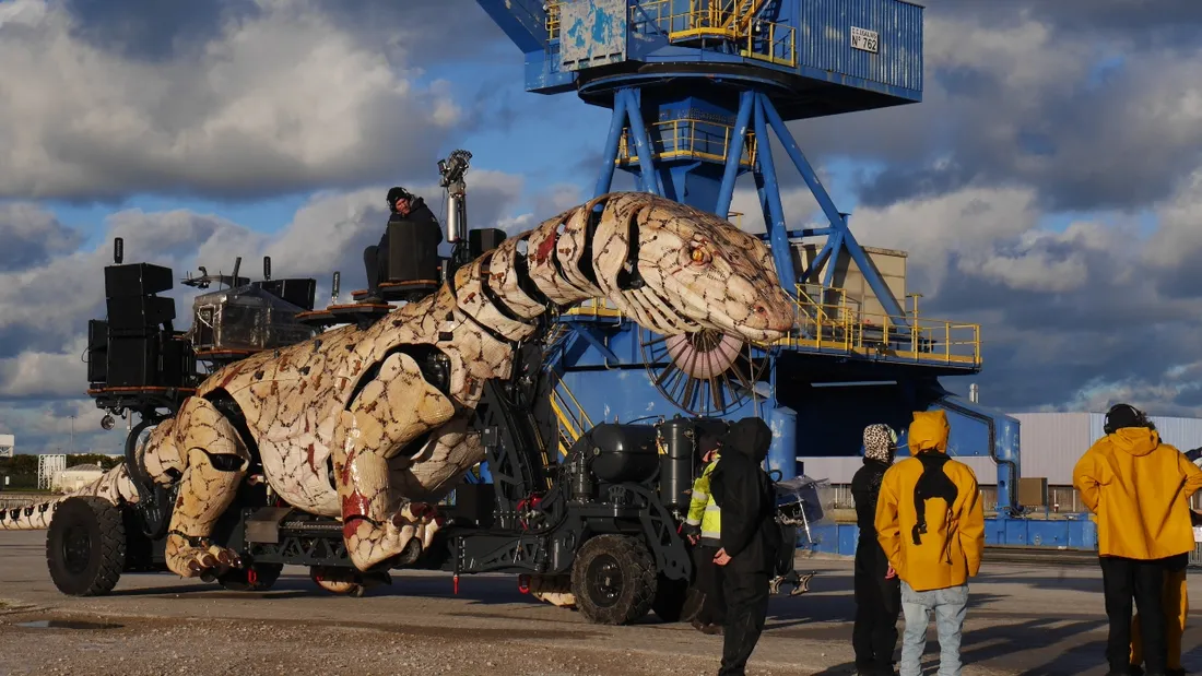 Le Varan, la dernière création de la Machine, en test à Nantes avant son départ pour Calais