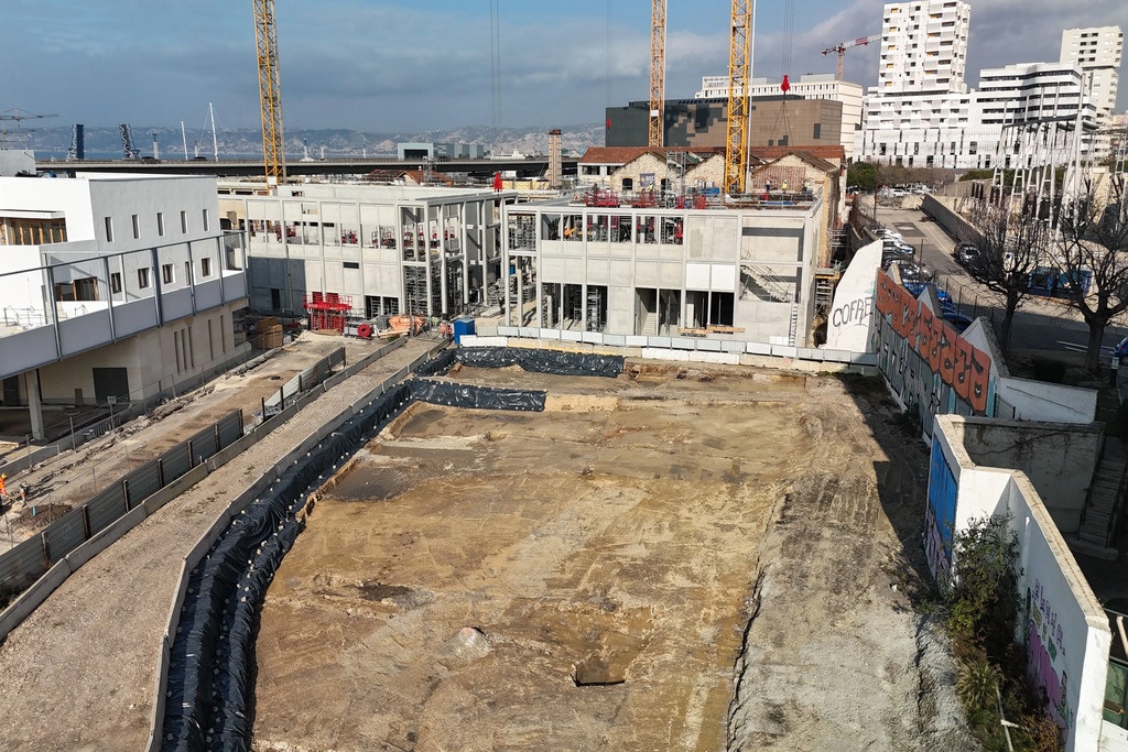 Le vignoble avait une superficie de 2 200m2. Photo Souen Fontaine - Inrap