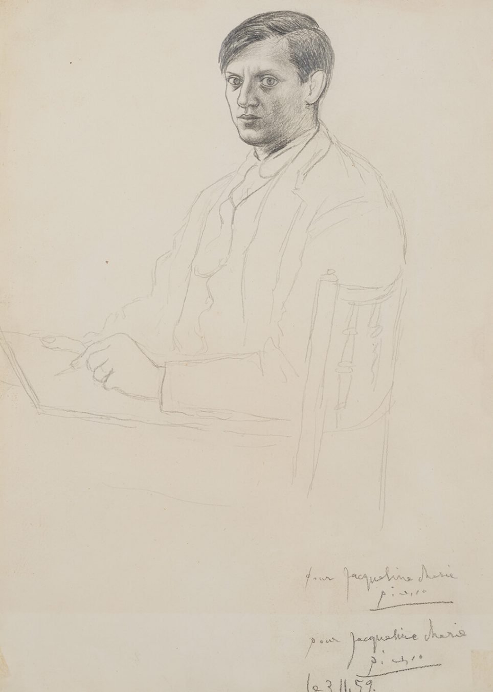 Pablo Picasso, Autoportrait assis