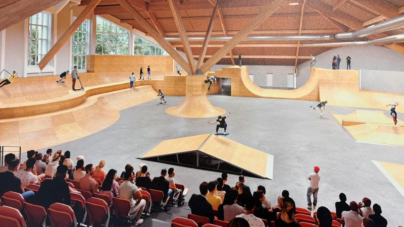 L'intérieur du futur centre de culture urbaine.