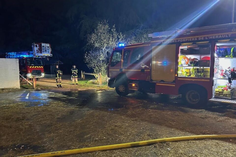 De gros moyens engagés cette nuit au centre équestre 