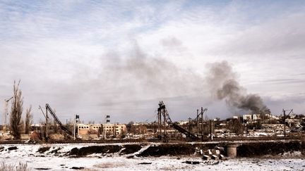 La ville de Siversk, dans l'est de l'Ukraine, le 20 février 2025. (VINCENZO CIRCOSTA / ANADOLU / AFP)