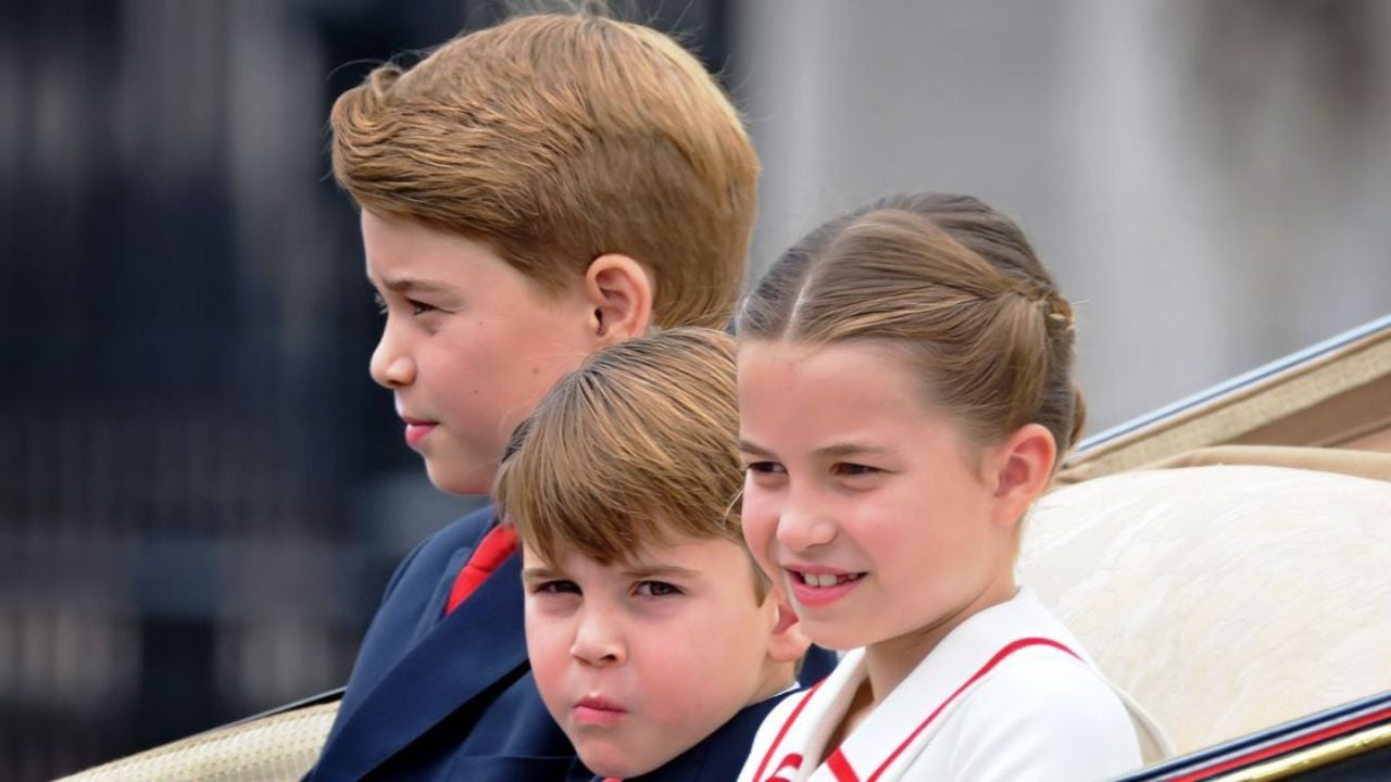 Les princes George et Louis et leur sœur la princesse Charlotte
