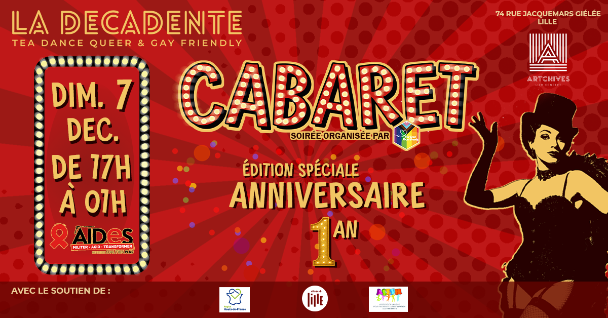 CABARET BIRTHDAY SHOW – LA DÉCADENTE #7 à Lille le dimanche 7 décembre 2025