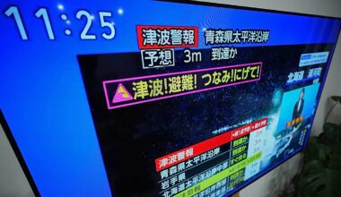 Des vagues de tsunami de 70 cm ont touché le Japon après un séisme de magnitude 7,6