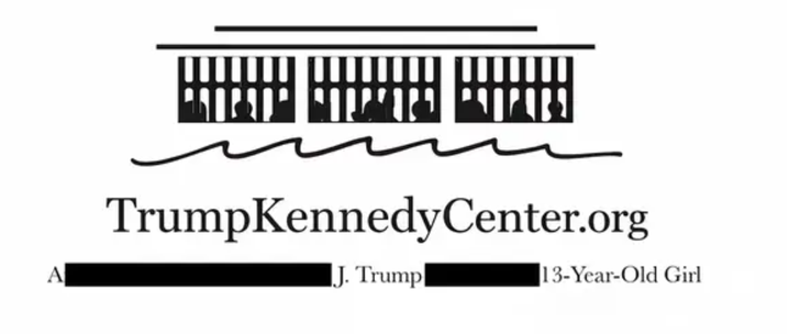 Le logo du Trump Kennedy Center sur le site parodique