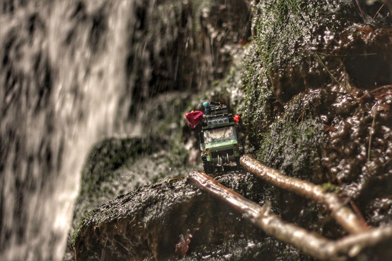 Les enfants du photographe lui ont soufflé l’idée d’une mise en scène avec cette voiture.