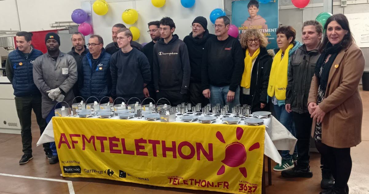 Saint-Étienne/Bergson. Le centre de formation du Marais Sainte-Thérèse usine des objets pour le Téléthon