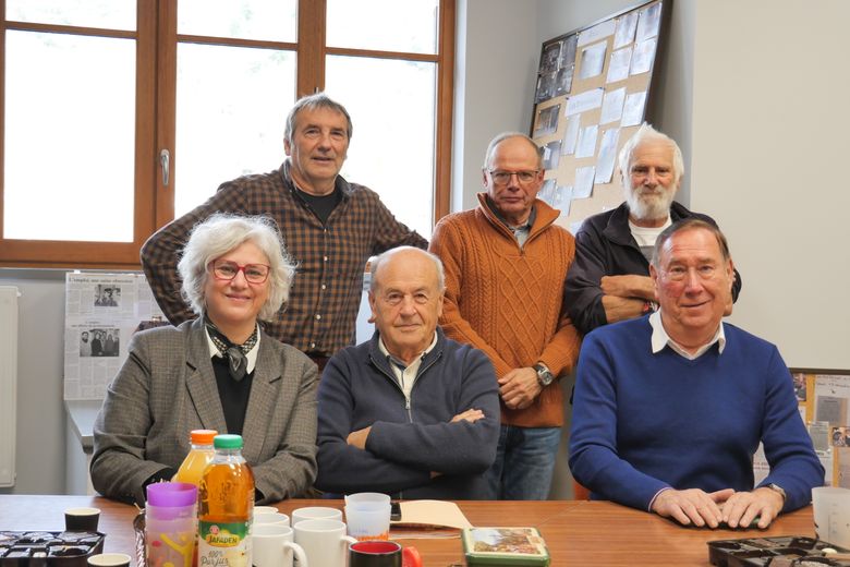 Dans les anciens locaux de la Jeunesse et Sports, les pionniers du golf ariégeois, en compagnie de Marine Bordes, se sont souvenus des prémices d’un projet fou, 40 ans après.