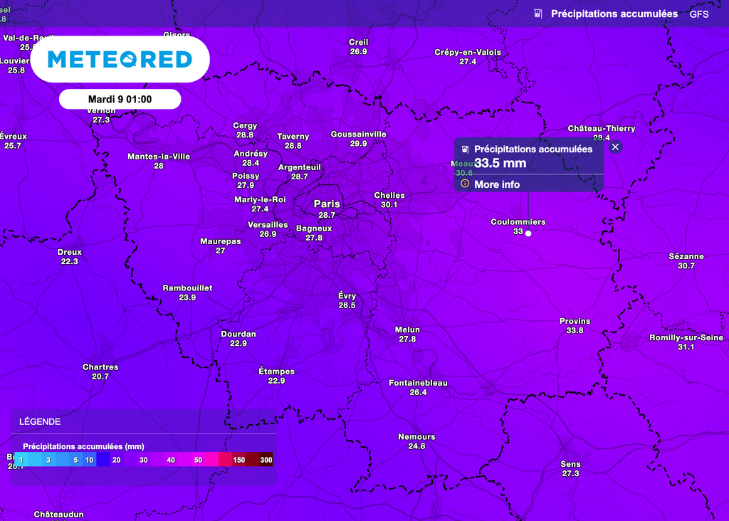 Une météo très pluvieuse attendue dimanche en Île-de-France.