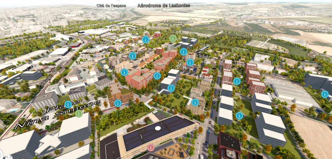 Vue aérienne du quartier