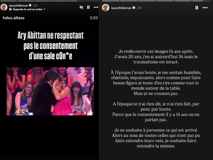 Les stories de Laury Thilleman ce jeudi.